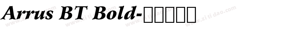 Arrus BT Bold字体转换